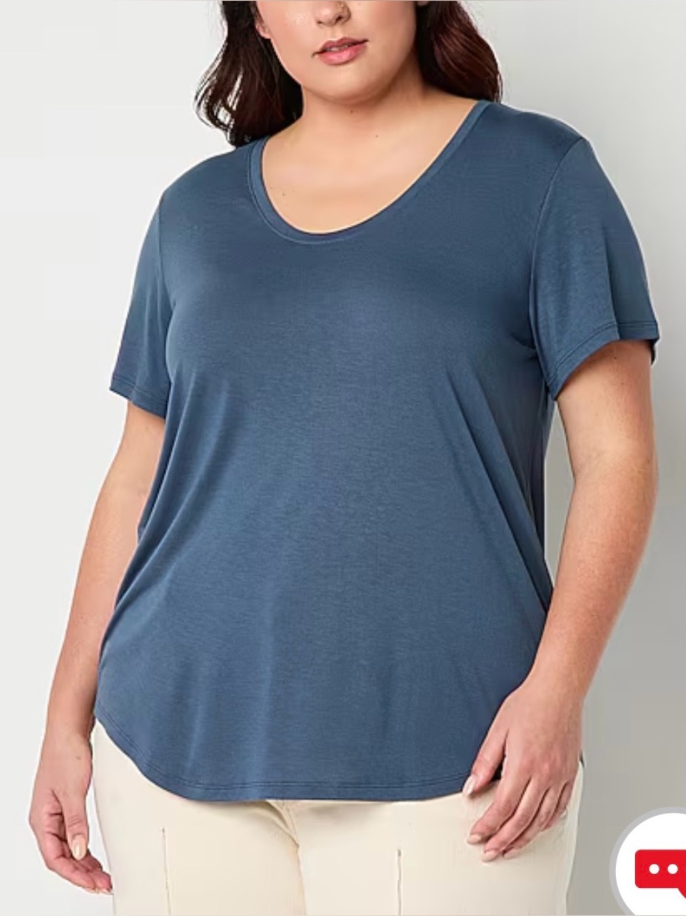 Pick Any 3 for One Price -a.n.a Womens Plus Scoop Neck Short Sleeve T-Shirt